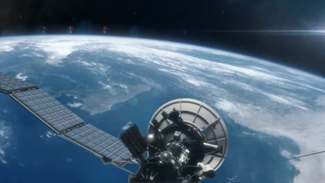 Satélite-De-Comunicaciones-En-órbita-Del-Planeta-Tierra-1