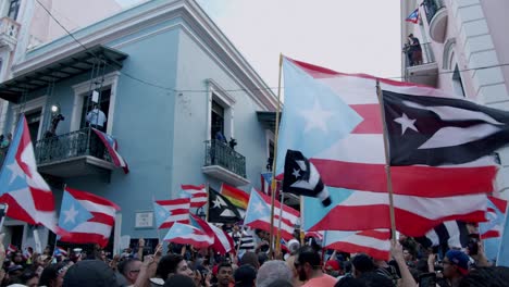 Protesters-celebrate-Ricky-Rosello's-resignation-on-Fortaleza-Street-in-Old-San-Juan