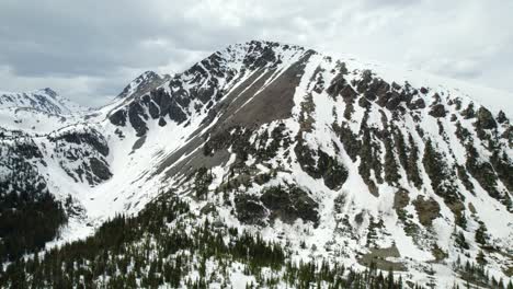 Aerial-view-of-frozen-mountain-peak