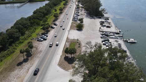 Boat-ramp-timelapse-in-Sarasota,-Florida
