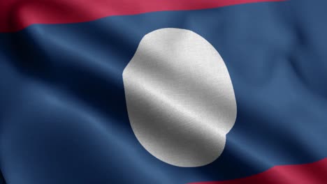 Primer-Plano-Ondeando-Lazo-4k-Bandera-Nacional-De-Laos