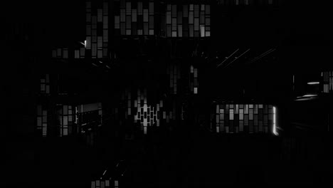VJ-Loop---Falling-Through-a-Glitching-Digital-Environment-With-White-Light-Glowing-on-Intermittent-Grid-Structures