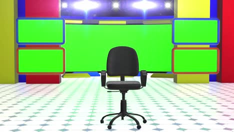 3D-virtuelles-Studio-Mit-Grünem-Hintergrund