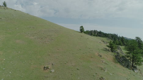 Antena-De-Barrido-Bajo-Del-Cañón-En-Las-Montañas-Bighorn-De-Wyoming
