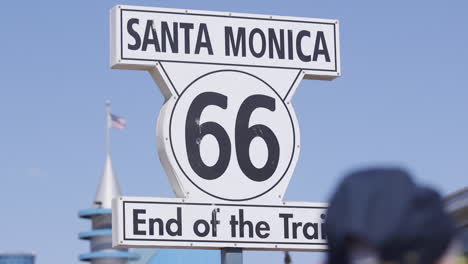 Route-66-End-of-the-Trail-sign-on-Santa-Monica-Pier