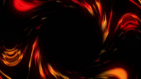 Abstract-orange,-yellow-and-red-swirl-graphic-with-black-center-for-title-animation-or-copy-space---loops-endlessly
