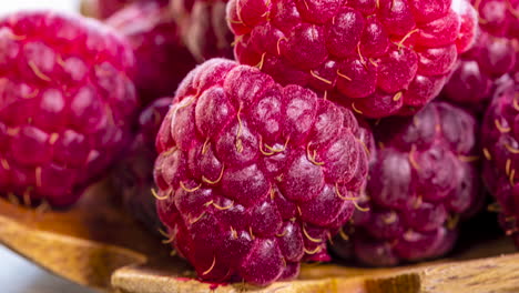 Raspberry-fruit-close-up,-macro-shot
