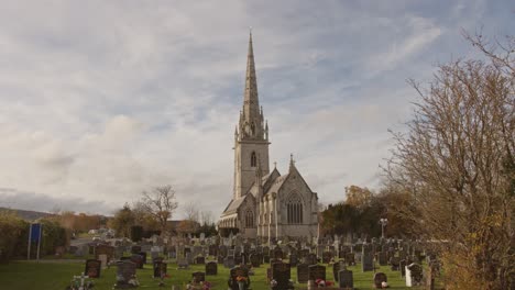 Time-lapse-of-The-Marble-Church,-Bodelwyddan,-North-Wales-in-4K