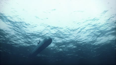 Submarino-Pasando-Por-Encima-En-Aguas-Poco-Profundas