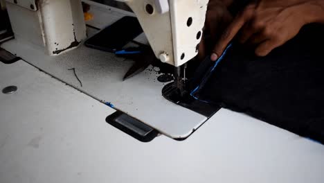Finishing-touches-to-a-zipper-bag-using-a-sewing-machine