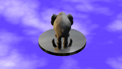 Digitale-Skulptur-Eines-Elefanten