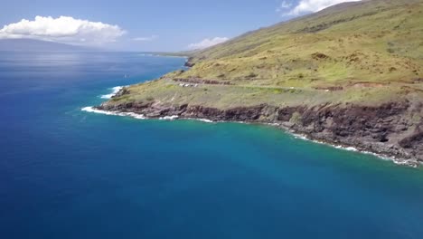 Tropical-Island-Coast-drone-with-cars