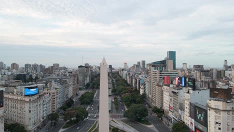 Obelisco-de-Buenos-Aires---Obelisk-Of-Buenos-Aires-In-Plaza-de-la-Republica-At-Daytime-In-Buenos-Aires,-Argentina