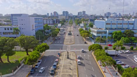 Above-avenue-Jiménez-Moya-in-Santo-Domingo-city-on-sunny-day