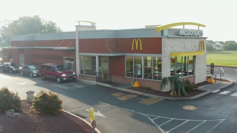 Cars-at-McDonald's-fast-food-drive-through