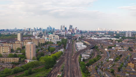 Aerial-Hyperlapse-over-busy-train-tracks-London-City