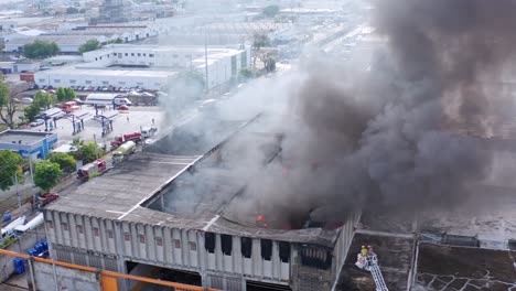 Collapsed-Roof-Of-An-Industrial-Building-Due-To-Massive-Fire-Burning