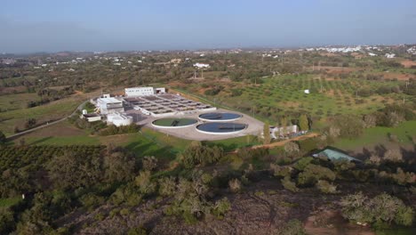 Water-Supply-Department-in-Countryside-of-Albufeira,-Portugal---Aerial