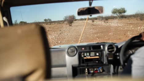 A-safari-car-drives-through-the-savannah