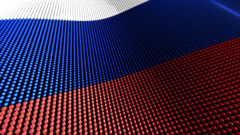 Computergenerierte-Flagge-Russlands,-Isolierte-Russische-Flagge,-Die-In-Einem-Wiederholbaren-Hintergrund-Weht