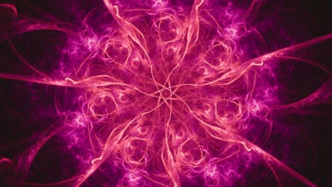 Abstrakter-Kaleidoskop-Fraktalhintergrund---Interdimensionale-Verbindung---Nahtlose-Schleife-Kosmischer,-Spiritueller-Portalreise-Und-Mystischer-Muster