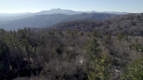 Grandfather-Mountain-in-the-distance-winter-aerial-from-Blowing-Rock,-NC