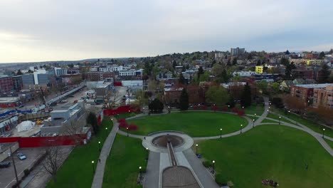 Aerial-over-Cal-Andersen-Park-in-Seattle,-circa-2015