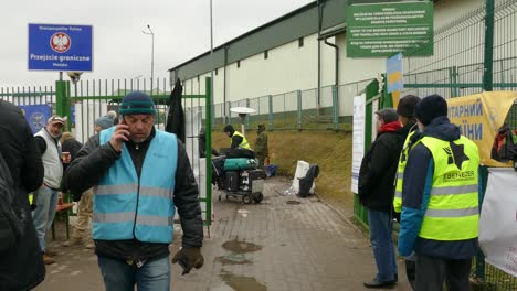 Volunteers-Help-At-Ukrainian-Polish-Border-Crossing-Base-Camp-For-Refugees