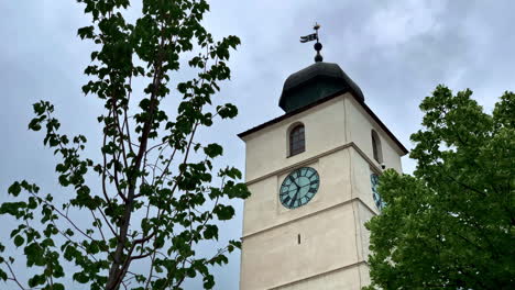 Turm-Aus-Sibiu,-Rumänien---Pov