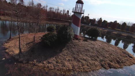 FPV-shoot-of-the-lighthouse-staying-on-a-small-artificial-island