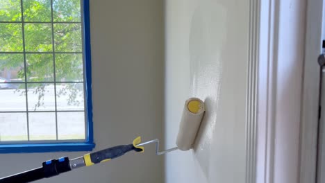 Nothing-Like-a-A-Fresh-Coat,-Painting-a-Bright-Room-with-White-Paint-Using-Paint-Roller