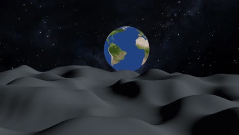 Mond-Und-Erde-–-Sich-Bewegende-–-Sterne