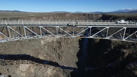 Drone-video-of-the-Rio-Grande-Gorge-Suspension-Bridge-Colorado-New-Mexico-Taos-Snow