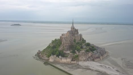 Drone-footage-of-Mont-Saint-Michel---France