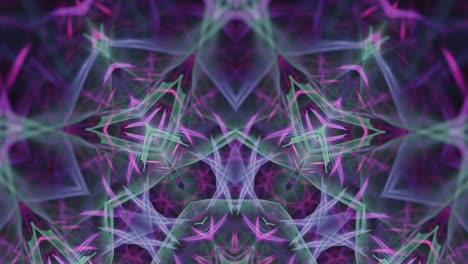 Kristall-Neon-Fraktal-Fragment-Fusion-Beats-In-Lila-blaugrünen-Farben---Schnelle-Trippige-Trance-Lichtenergie-Kaleidoskop-Musik-VJ-Vlog---Nahtloser,-Sich-Wiederholender-Abstrakter-Hintergrund