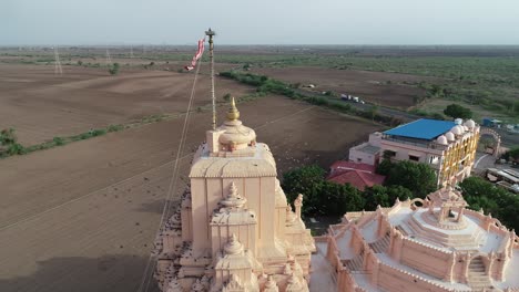 Aerial-rotating-shot-of-Palitana-temple