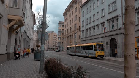 a-street-in-Bratislava,-4k