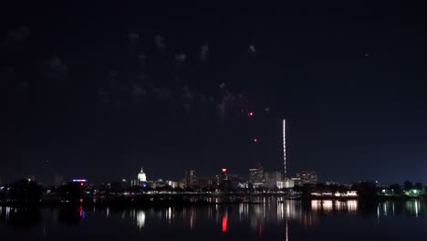 Harrisburg,-Pennsylvania---July-4,-2022:-Fireworks-over-the-capital-city-of-Harrisburg,-Pennsylvania-from-across-the-Susquehanna-River-in-high-speed