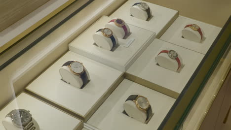 Piaget-Brand-Swiss-Wristwatch-Showcases-On-A-Luxury-Department-Store