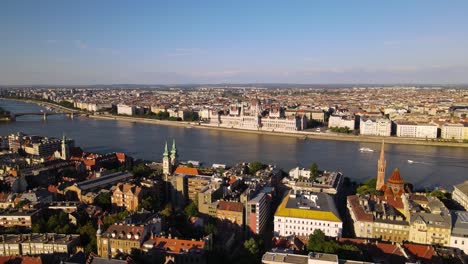 Aerial-view-of-Parliament-on-Danube-riverside