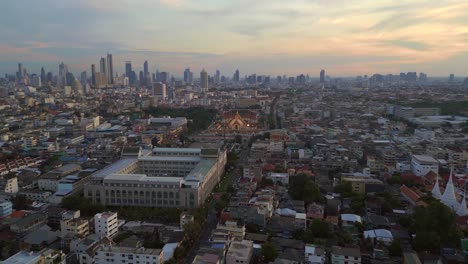 State-buildings-and-temples-in-the-old-town-bangkok-at-evening
