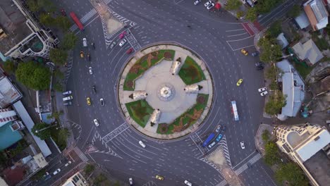 Traffic-circle-rotation-clockwise-far-above