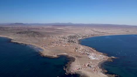 Aerial-overview-of-Bahia-Asuncion-Baja-California-Big-Sur-coastline-on-sunny-day
