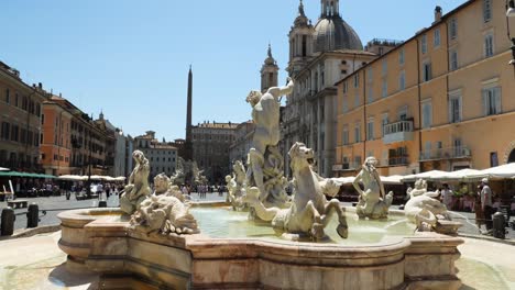 Piazza-Navona-Und-Der-Neptunbrunnen,-Rom,-Italien