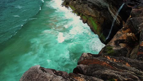 Curracurrong-Falls,-Australien-Drohnenansicht-Des-Wasserfalls