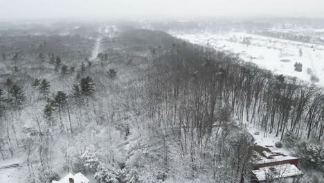 Aerial-of-a-snow-storm's-fresh-snow-layer