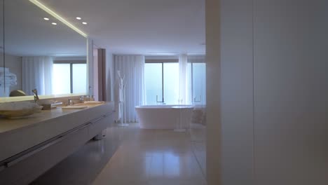 Retreating-into-Luxury:-A-Tour-of-a-Lavish-Bathroom-with-a-Beautiful-Bathtub