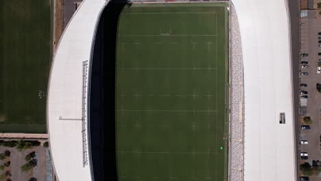 Aerial-View-of-a-South-of-France-Stadium-with-Parking-and-Stands-in-Stunning-Top-Shot