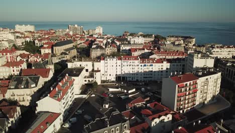Biarritz-city-with-sea-in-background,-France