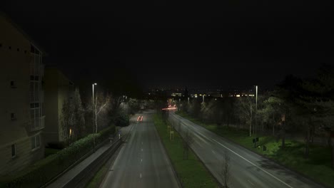 Norwich-England-timelapse-sequence-over-Katedral-hutch-with-traffic-movement-at-night-time